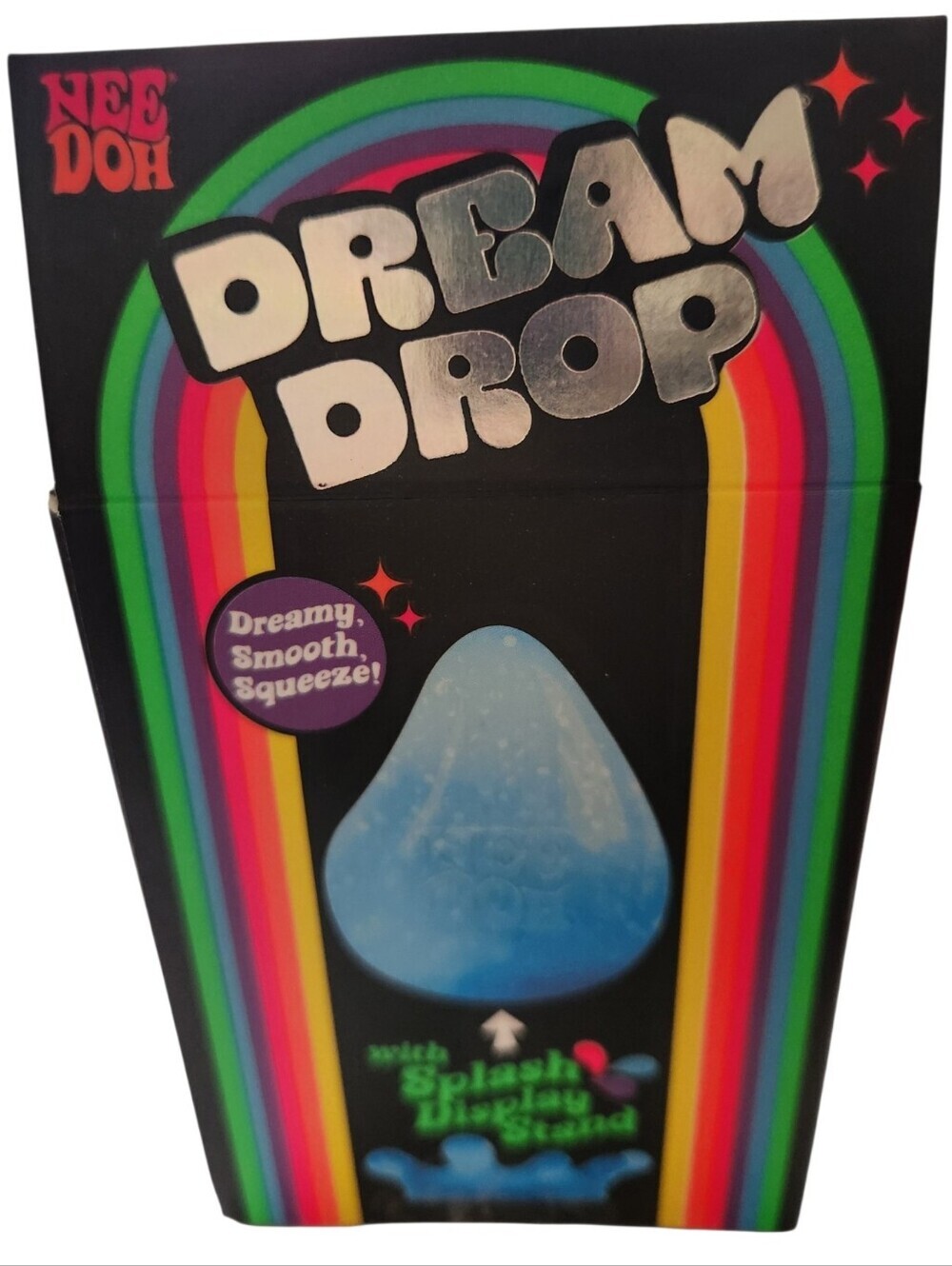 NEW NeeDoh Dream Drop Teal Dreamy Smooth Squeeze & Splash Display Stand Sparkle - Picture 4 of 5